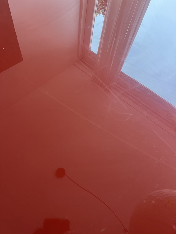 Image 1 of Red Lacquer Dining Table Gabrielle Paris - Joe