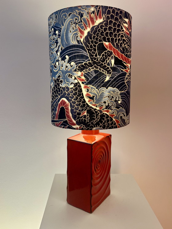 Image 1 of Upcycled table lamp made from a mid-century design vase - cordless with LED light source