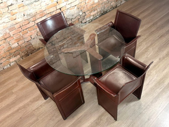 Matteo Grassi Korium Set – Pelle | Tito Agnoli – Set da pranzo, Glass, Leather (photo 5 of 5)