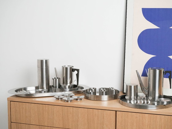 Image 1 of Serving set, Danish design, 1960s, designer: Arne Jacobsen, manufacturer: Stelton