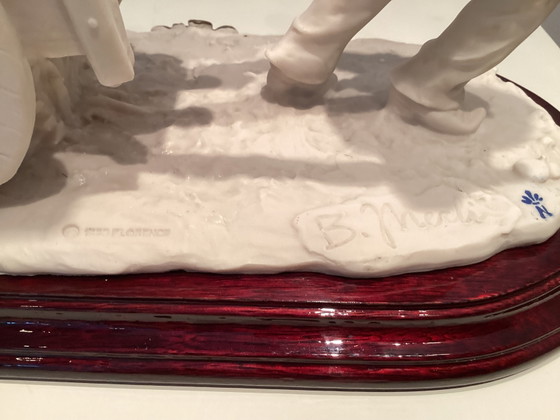 Opera d'arte in porcellana Capodimonte di Bruno Merli. – Sculture, Legno (photo 3 of 6)