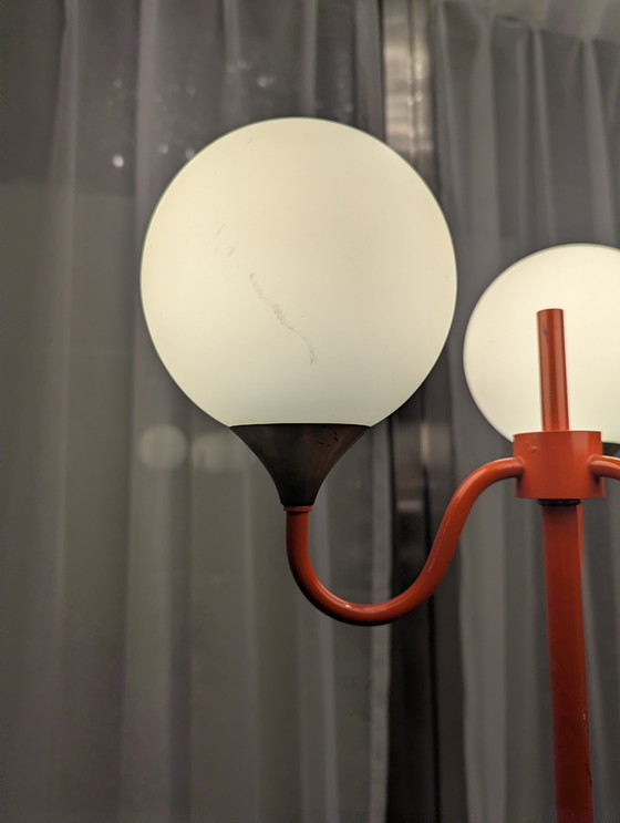 Image 1 of Vintage Space Age Oranje Vloerlamp - LeClaire Schäfer - 1970s