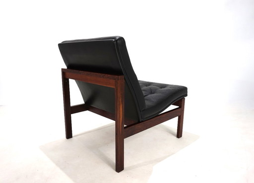 France & Son Modularer Ledersessel 175 von O. Gjerløv-Knudsen und T. Lind, 1960