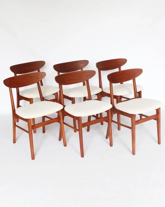 Image 1 of Sedie da pranzo vintage Farstrup modello 210 in teak, 6 pezzi
