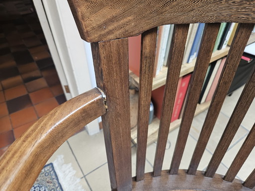 Sedia da ufficio antica in wengé – draaistoelen, Wood, Metal (photo 2 of 6)