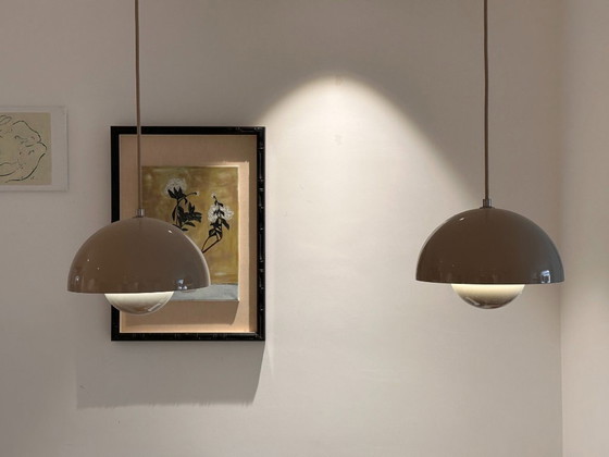 Image 1 of Tradition Flowerpot VP1 Pendelleuchte | Dänisches Design von Verner Panton, 1968