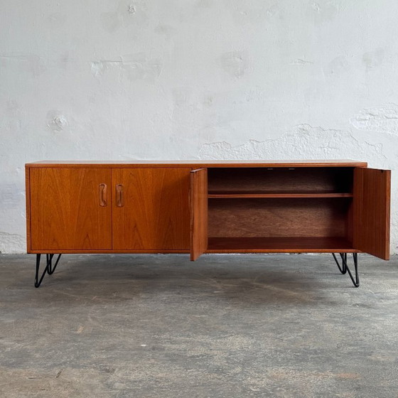 Image 1 of G-Plan Teak 4-Door Sideboard on Hairpin Legs, 1970