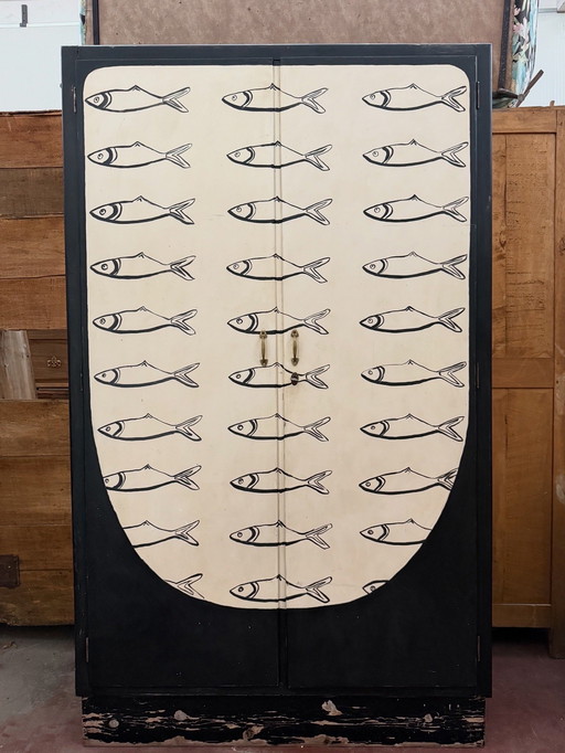 Art deco armadio met pesci