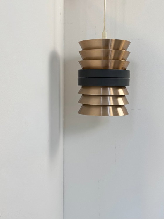 Image 1 of Suspension Doria en cuivre et métal noir mat, Allemagne, 1960