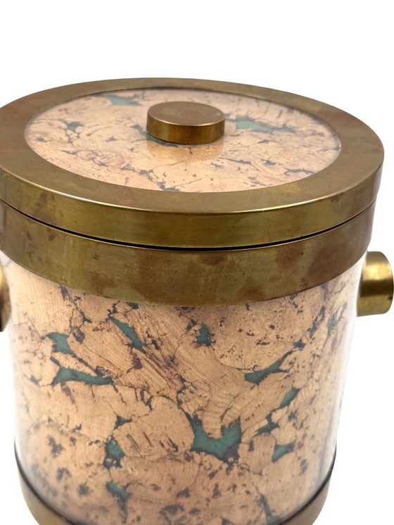 Image 1 of Hollywood regency golden Ice Bucket, France ca. 1970s