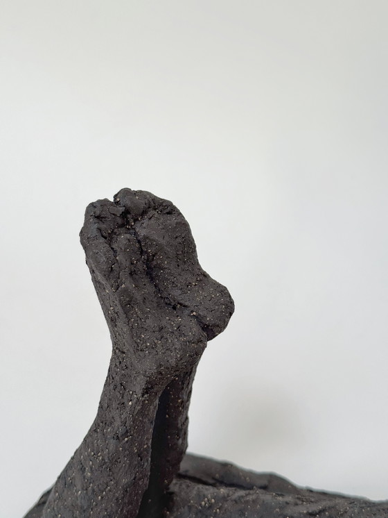 Image 1 of Yolande Ide (1931) - Terracotta Sculpture: “A Lying Woman”