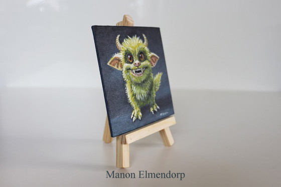 Image 1 of Unique Hand-Painted Fantasy Art Painting