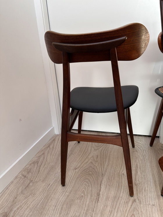 Louis van Teeffelen, Kastrup Dining chairs (3x), Wood, Skai, Black (photo 8 of 8)