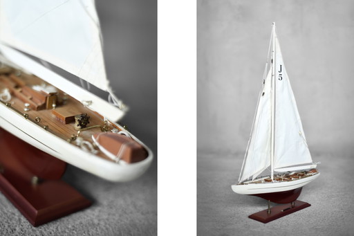 Vintage Mid-Century Skandinavisch Modern Holz J-Class Ranger J5 Yacht Modell, 1960er Jahre
