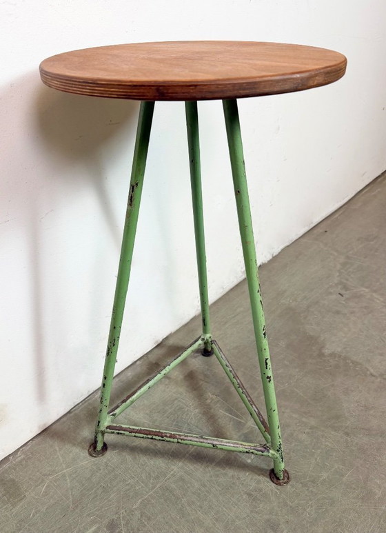 Image 1 of Green Industrial Workshop Stool, 1960s