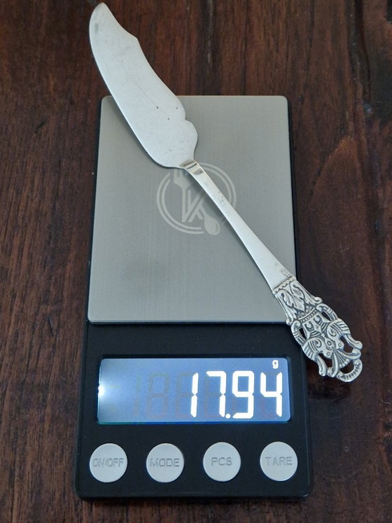 Nils Hansen Noruega - Cuchillo de mantequilla Diplomat de plata – Nils Hansen Norway, Juegos de cubiertos (photo 5 of 5)
