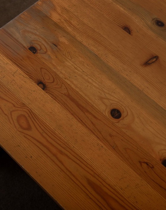 Image 1 of Vintage Dymling grenen salontafel van Yngve Ekström voor Swedese, Zweeds brutalistisch design, jaren 70.