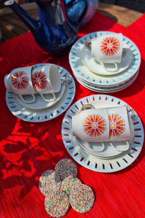 Melitta Germany 5x white porcelain cup-dishes (10)