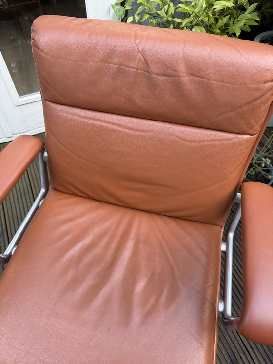 Image 1 of Poltrona da ufficio o sedia da ufficio in pelle vintage Girsberger