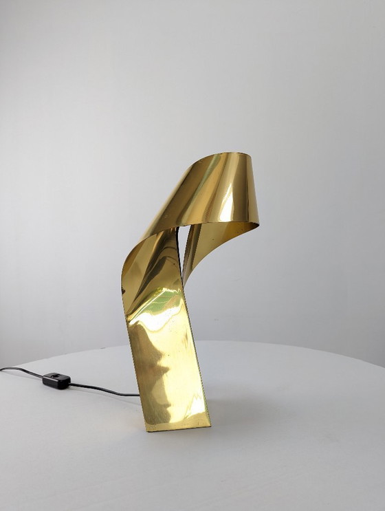 Image 1 of Limited Edition Sculptural Brass Lamp by Serge Mansau, 1970s