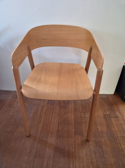 Set of two oak Mava chairs by design brand Punt