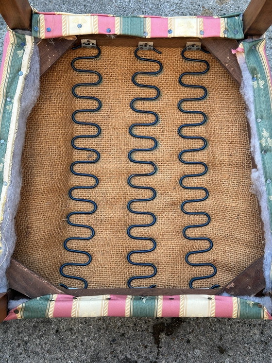 Paar Bridge fauteuils jaren 50 – Gebogen hout – Kuipstoelen, Canvas (photo 15 of 15)