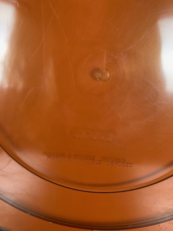 Image 1 of Ronde spiegel van gerookt plexiglas - GILAC n°1813 - Vintage 1970