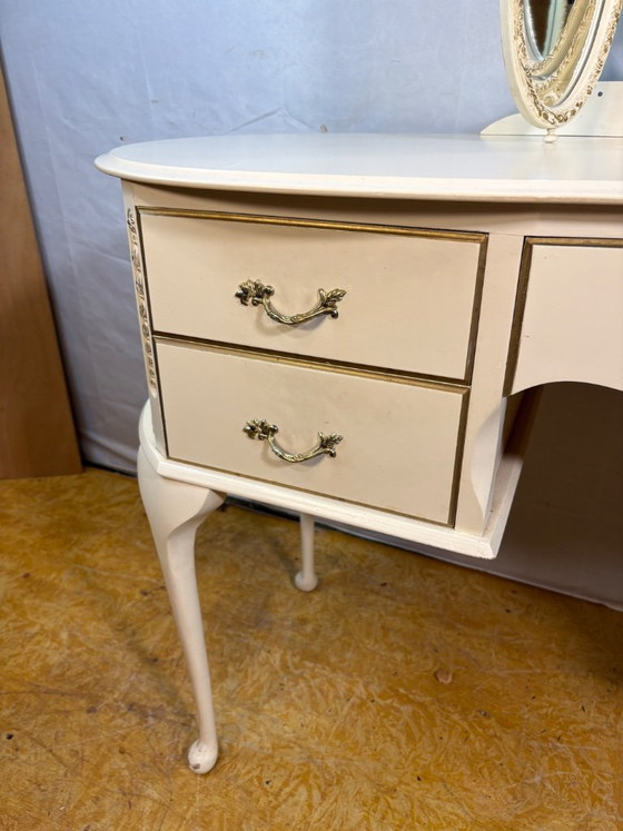 Image 1 of Romantic Vintage Shabby Chic Brocante Dressing Table Louis Style French Chic  A truly beautiful and elegant vintage dressing tab