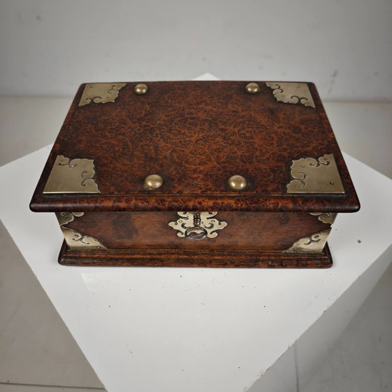 Scatola Sirih in legno massello di radice di Amboyna, stile coloniale olandese, inizio XVIII secolo, Batavia (photo 9 of 9)