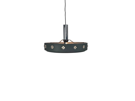 Image 1 of Lampada a sospensione vintage UFO di metà secolo - metallo - vetro - anni '70