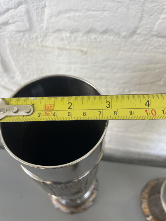 Image 1 of Satz von 3 brutalistischen Metallen aus Duitsland aus den Jahren 60/70