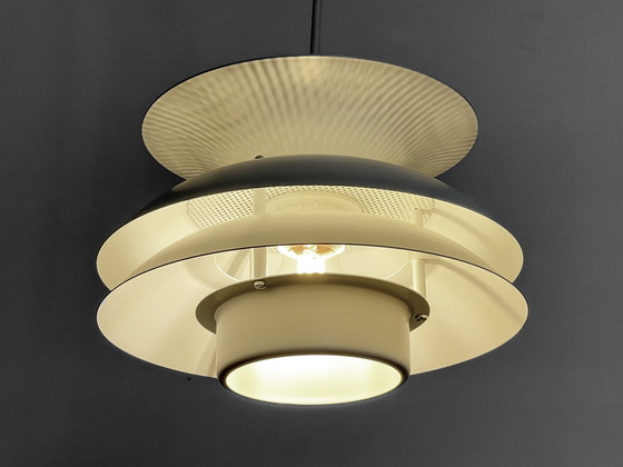 Image 1 of Middelgrote meerlaagse hanglamp van Kurt Wiborg voor Jeka Metaltryk, Denemarken 1970