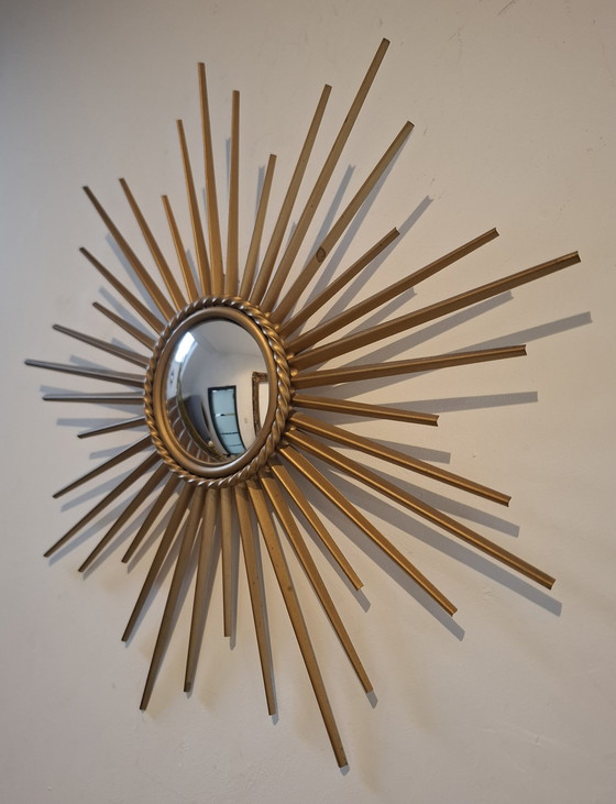 Image 1 of Espejo de sol de 39 cm. ¡Raro! Chaty Vallauris, firmado en 1960.