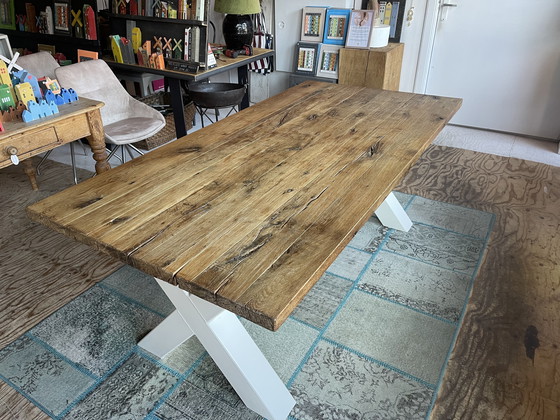 Image 1 of Rustic oak dining table. €795.00