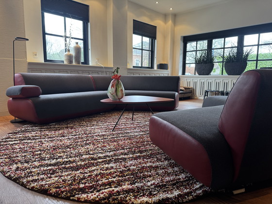 Image 1 of Leolux guadalupe fauteuil set (modulair) met salon tafel 