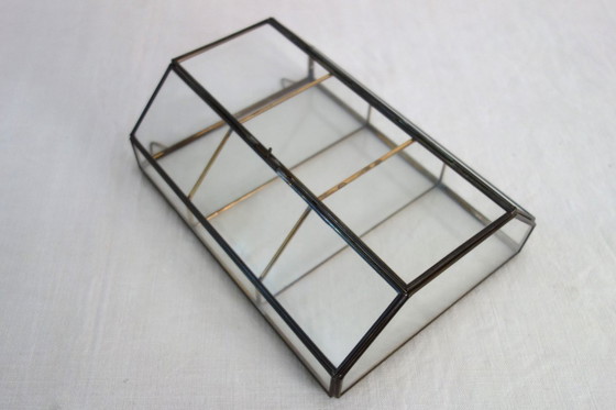 Vetrina Da Parete Vintage Vetro E Ottone – Vetrine, Brass (photo 11 of 12)