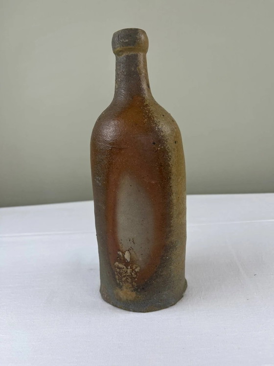 Geflammte Steingutflasche aus dem 19. Jahrhundert. – Gläser & Karaffe, Porcelain, Brutalist (photo 6 of 10)