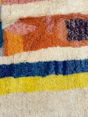 Ecru Berber tapijt met gekleurde patronen 250cmx150cm