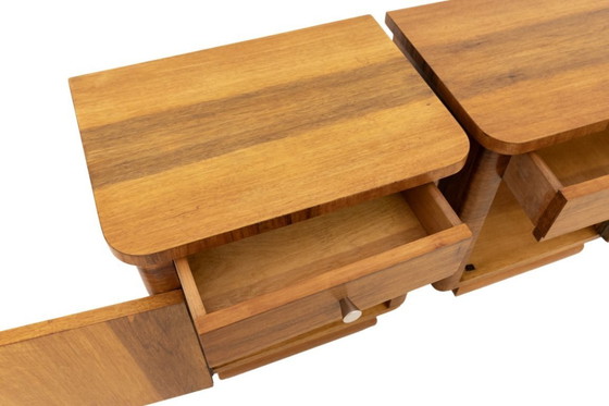 Image 1 of Nachttische aus Holz aus der Mitte des 20. Jahrhunderts, nach der Renovierung.