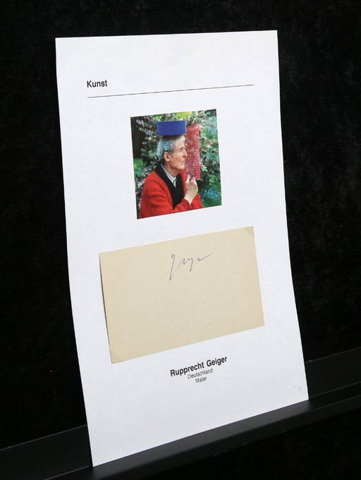 Geiger, Rupprecht - Tableau avec signature manuscrite