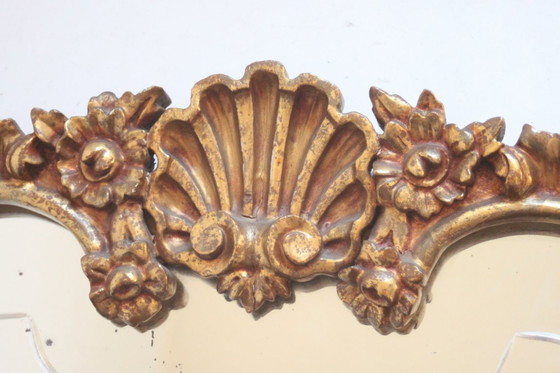 Image 1 of Vergoldeter Holzspiegel im Neo-Rokoko-Stil, Ende 19.