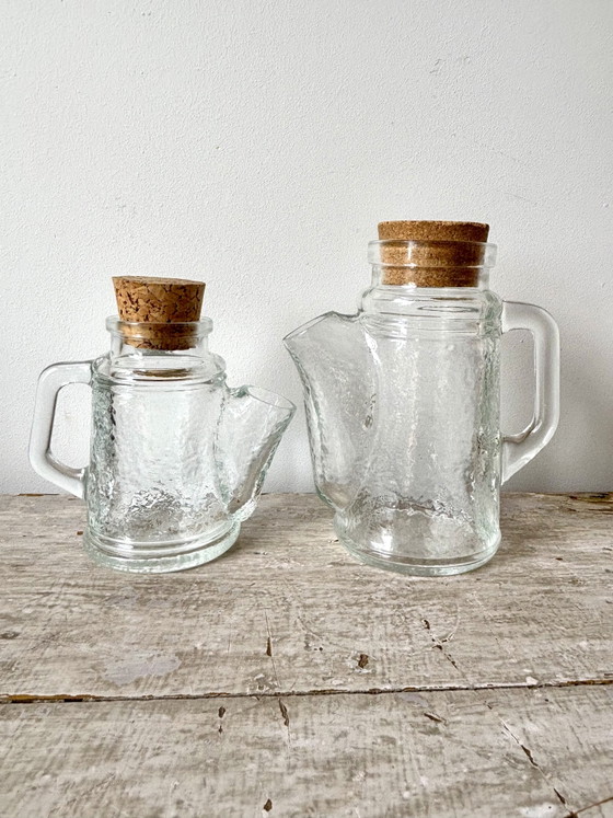 Set di 2 dosatori per arachidi in vetro WMF / Nusskanne, Germania Ovest, anni '70 – Bicchieri e caraffe (photo 11 of 12)