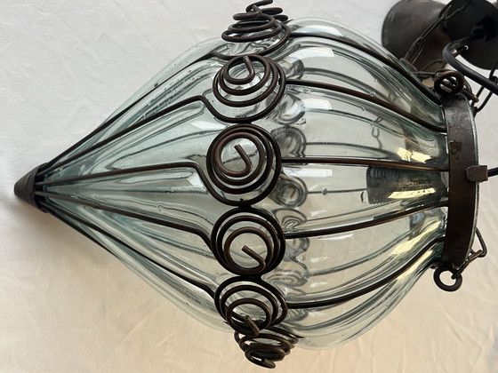 Image 1 of Venezianische mundgeblasene Glaslampe