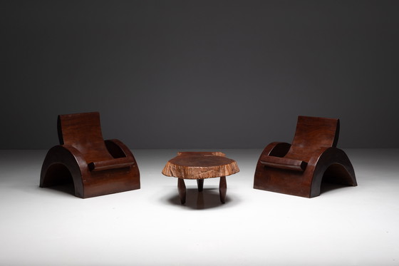 Image 1 of Chaises longues et table basse de José Zanine Caldas, Brésil, 1970S