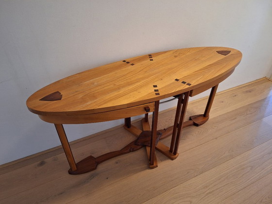 Table basse / Table d'appoint avec tiroirs style Art Déco – Savoir-faire dans le style de Schuitema (photo 17 of 17)
