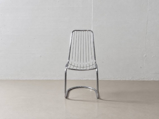 4 Cantilever Wire Chairs in Chrome, 1970s – Side chairs (photo 10 of 15)