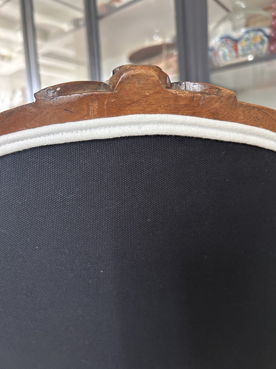 Image 1 of Antique Biedermeier knitting chair, newly upholstered