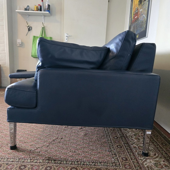 FSM FM-270 Clarus Designersofa | Georg Appeltshauser | Dunkelblaues Leder | De Sede-Gruppe – 2 Sitzer Sofas (photo 6 of 14)