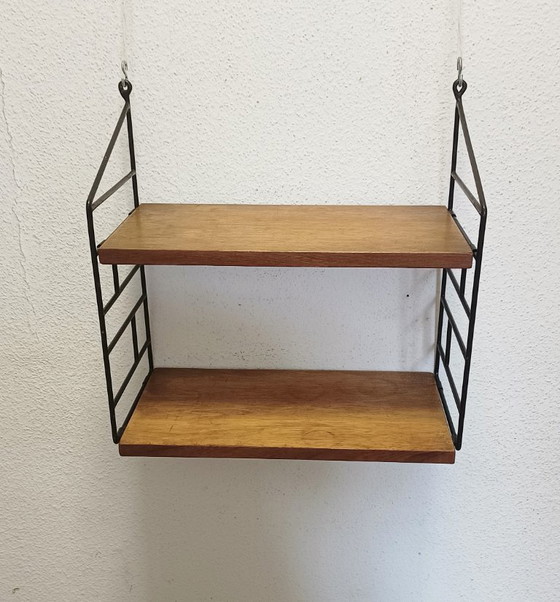 Estante de pared único de la década de 1950 – Armarios de pared, Metal, Wood (photo 7 of 9)