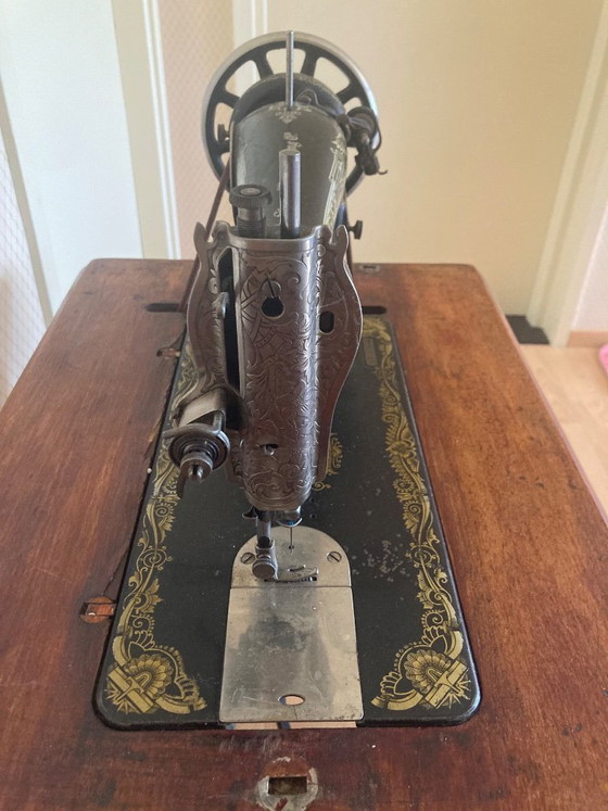 Máquina de coser antigua SINGER de pedal - Modelo 127K/27K "SPHINX" – Escocia, 1910 – Objetos decorativos (photo 12 of 14)
